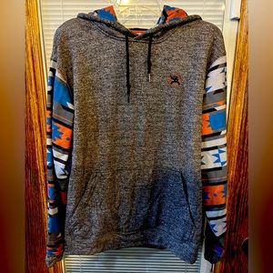 Hooey Roughy Hoodie Sweatshirt Aztec Southwetern Sz L